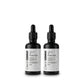 Two bottles of Sierra's Clear ROOTS Scalp Elixir leave-in anti dandruff scalp serum bundle for dry, flaky and itchy scalp with Allantoin, Hyaluronic Acid and Argan Oil.