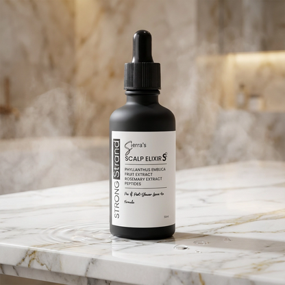 STRONG Strand Scalp Elixir Anti Hair Fall Serum by Sierra's with Rosemary Extract, Amla Extract and Peptides for hair fall due to breakage